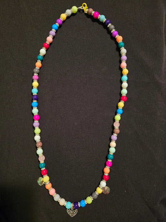 Multi-color beaded necklace