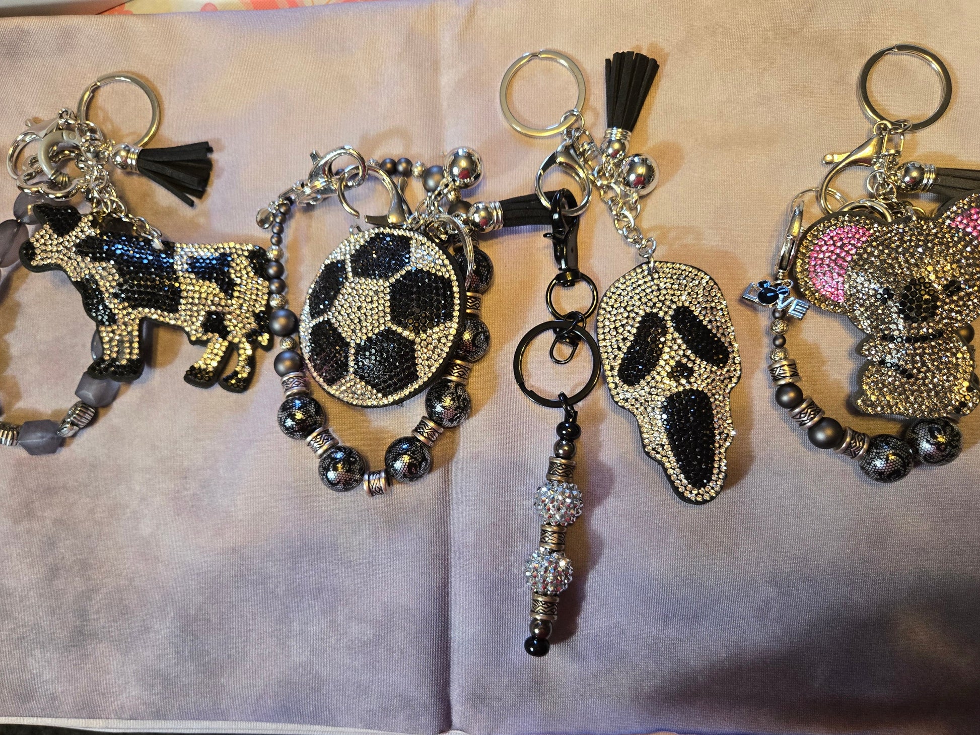 Collection of decorative keychains
