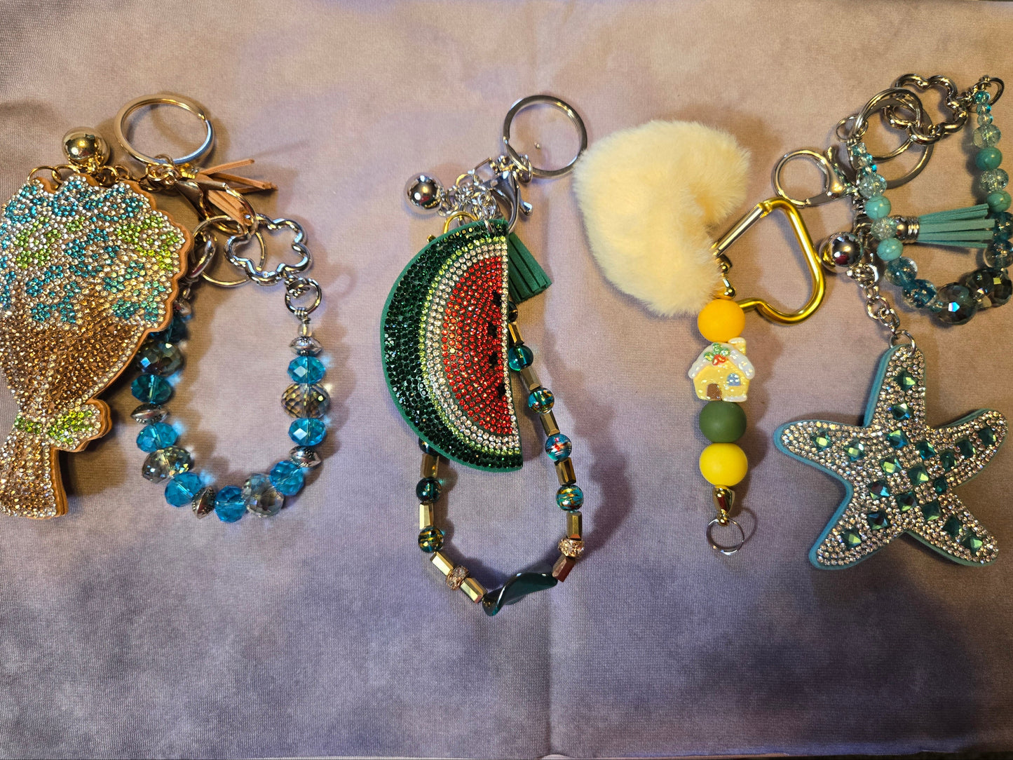 Collection of decorative keychains 