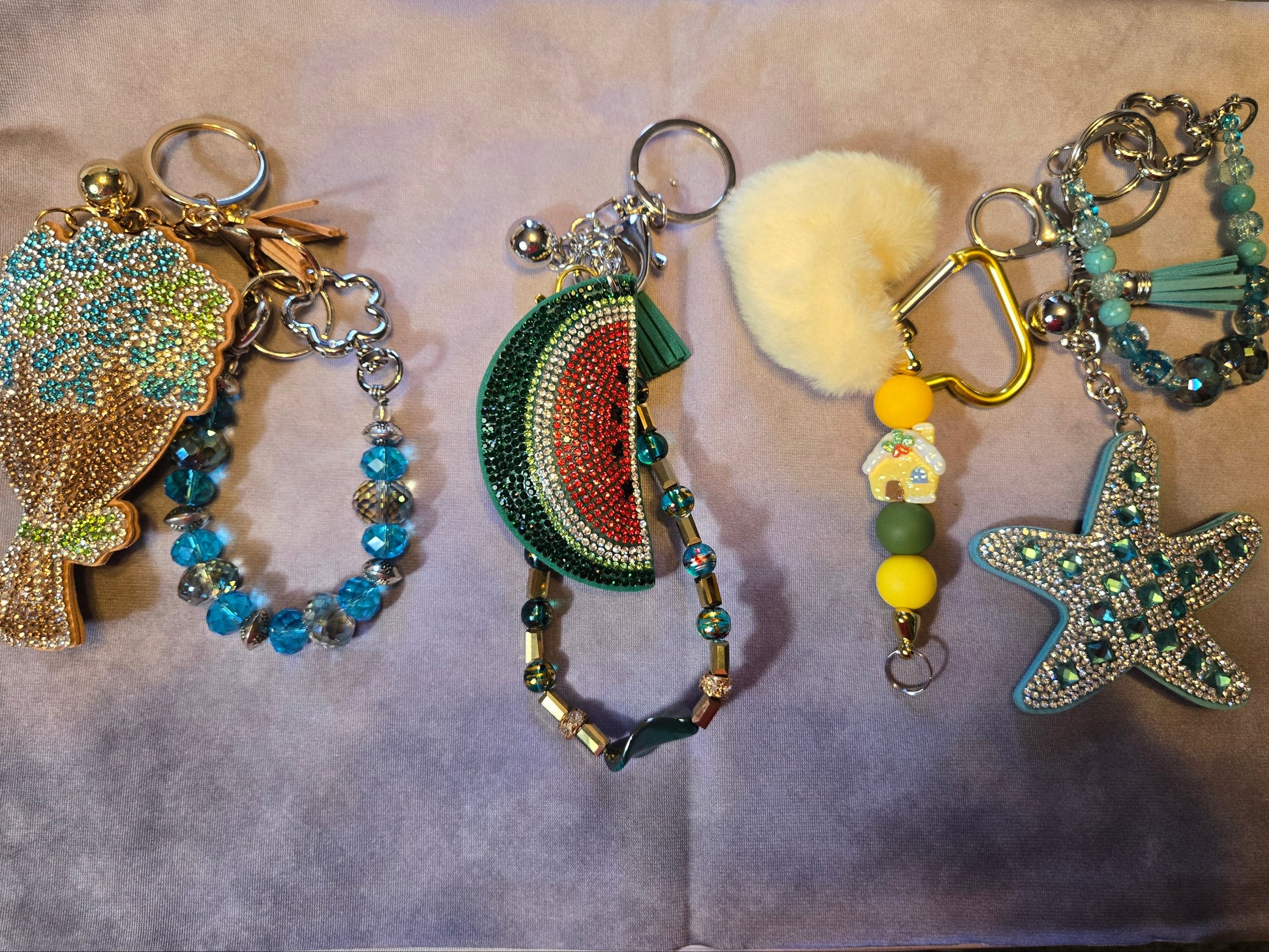 Collection of decorative keychains 