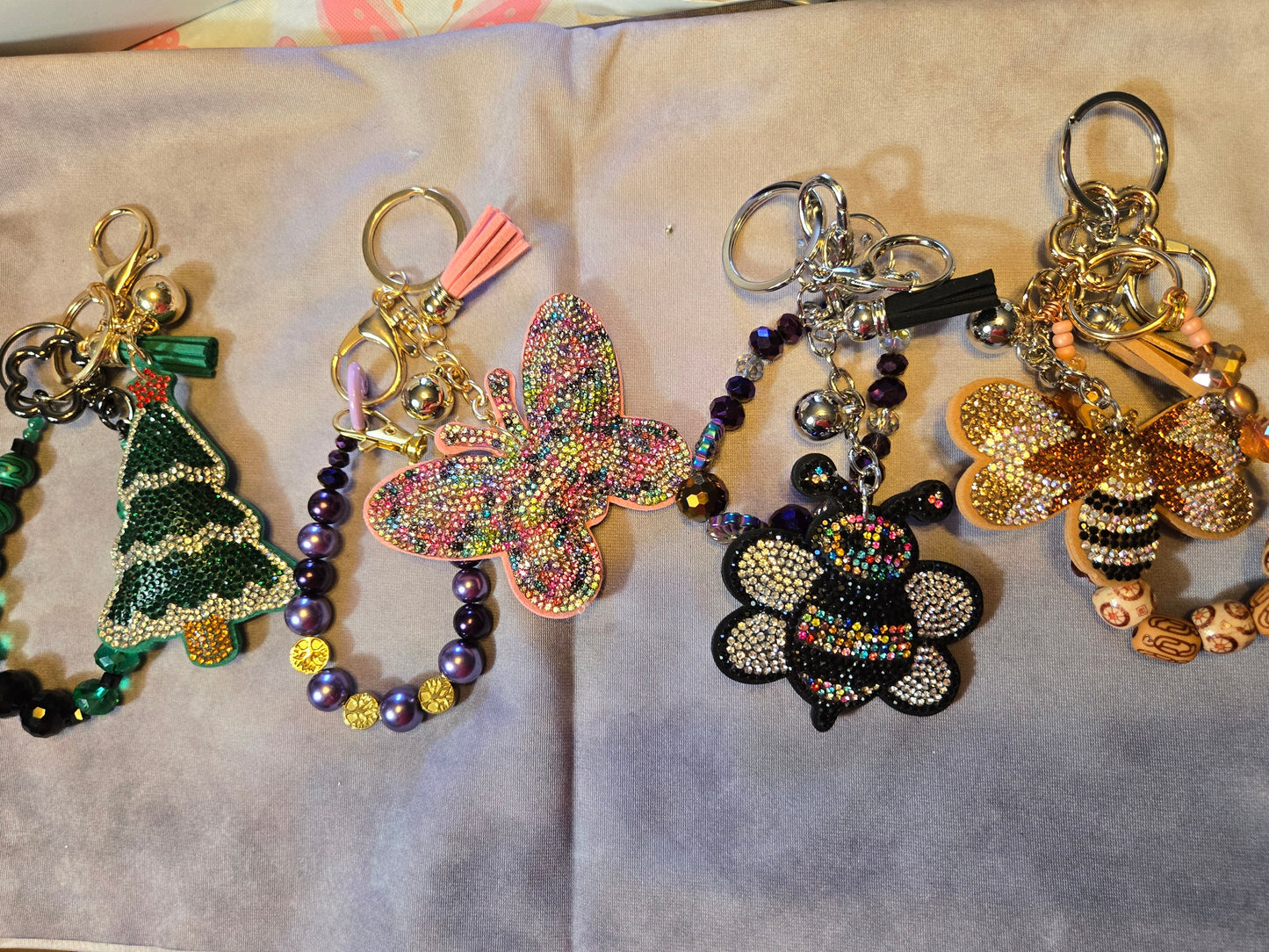 Collection of decorative keychains 