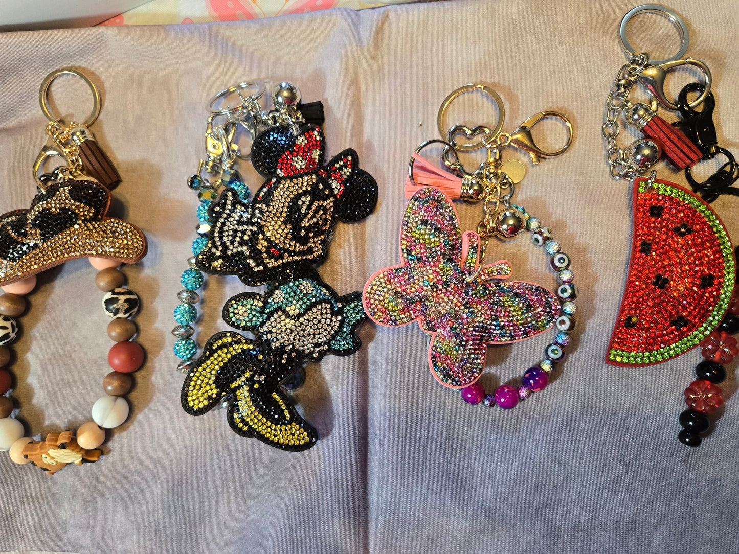 Collection of decorative keychains