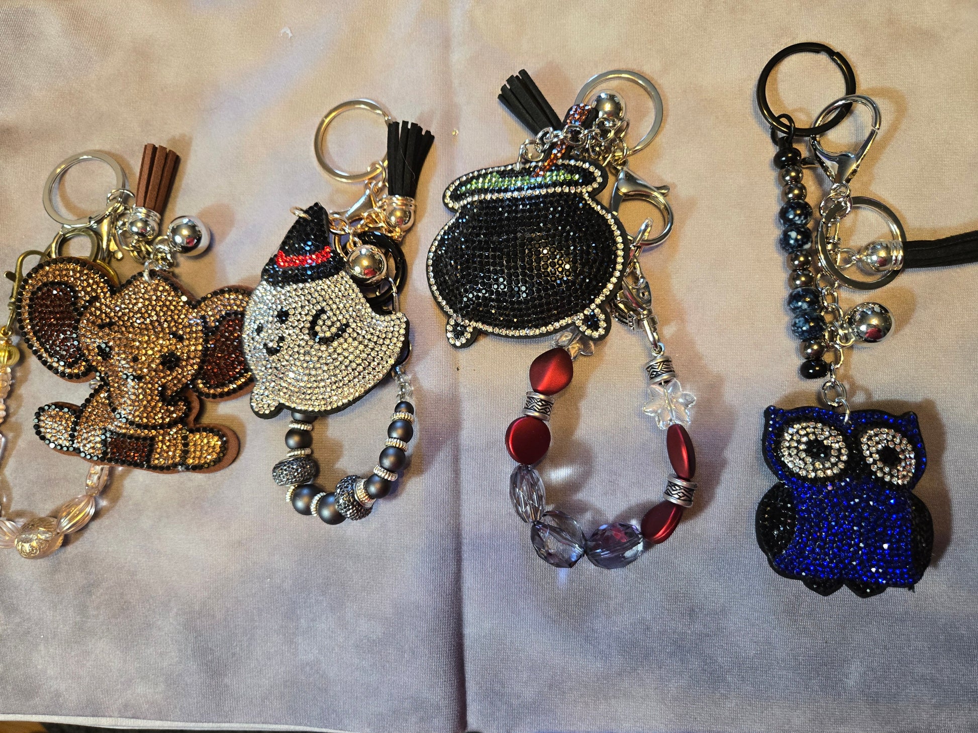 Collection of decorative keychains