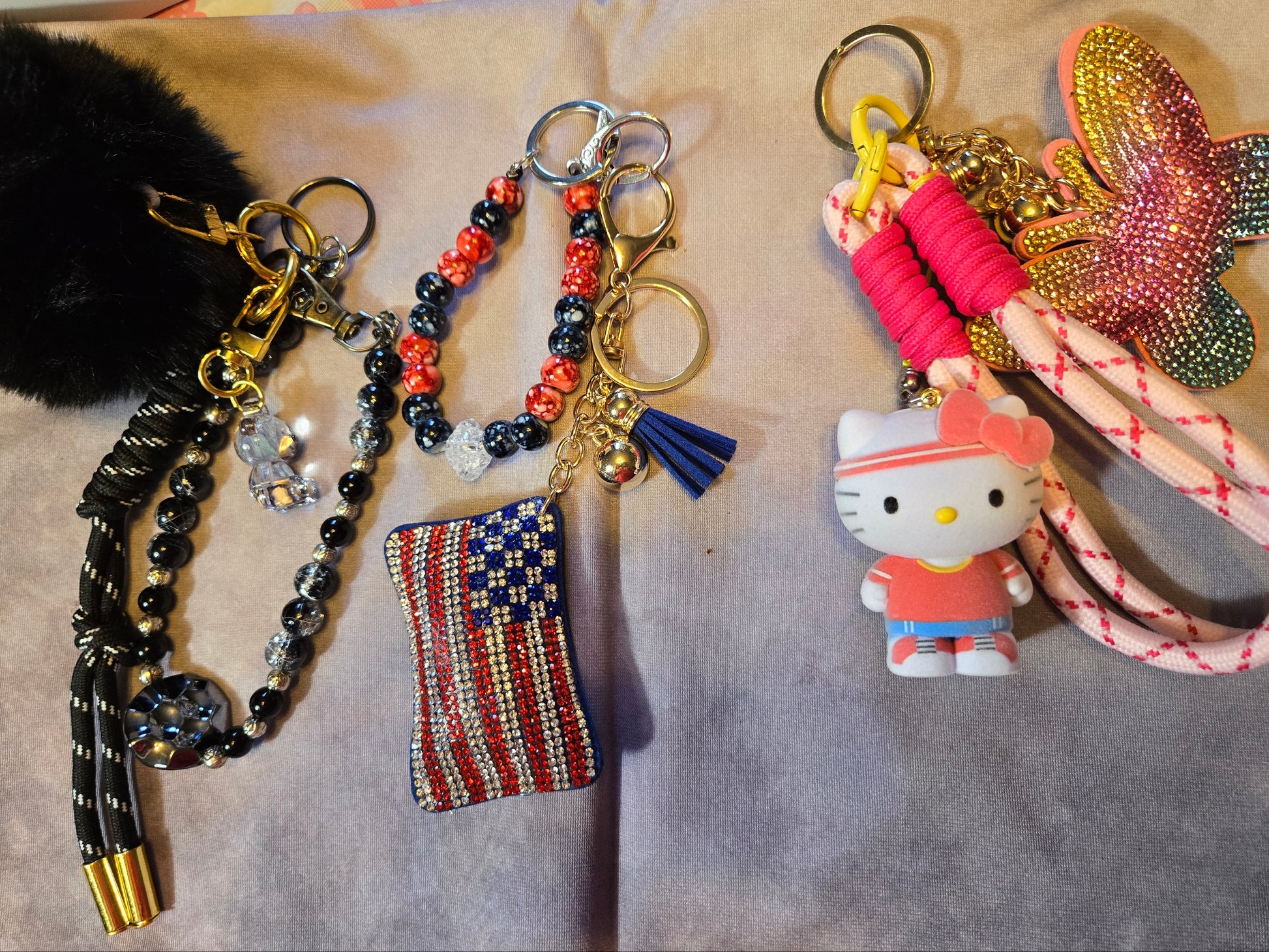 Collection of various keychains 